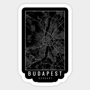 Budapest Hungary Minimalist Map Sticker